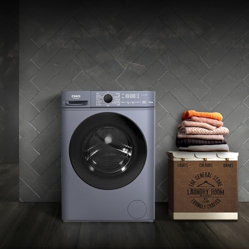 CW07123863AX Lave linge hublot - 7kg, Classe énergétique A, Moteur BLDC 1200 RPM, Lavage vapeur & rapide, 15 programmes, Design compact (60x46.5x84cm) - Gris – Image 6