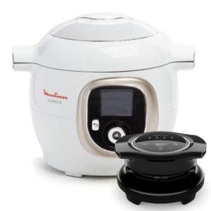 Multicuiseur, Air fryer, 10modes de cuisson, Cuisson sous pression, Recettes faciles pas à pas, CE85XCF0, Blanc