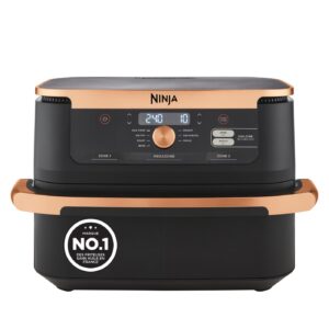 Foodi FlexDrawer Air Fryer, Dual Zone Avec Séparateur Amovible, Grand Tiroir de 10.4 L, AF500EUCP