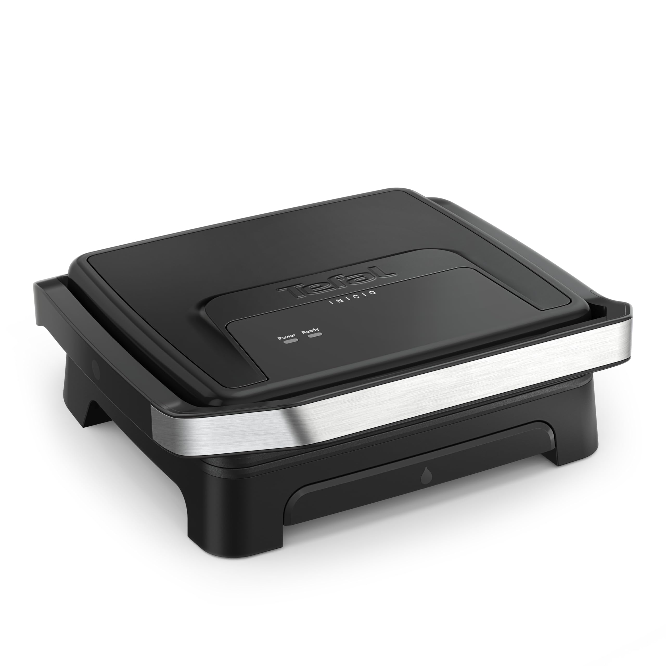Tefal Inicio, Gril et machine à panini, Chauffe rapide: 2000W, Plaques de cuisson antiadhésives, Grande surface de cuisson, Noir, Inicio, GC271810